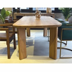 Casa Padrino luxury oak dining table brown 240 cm - Dining room furniture