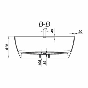 Casa Padrino Freistehende Luxus Badewanne Hochglanz Weiß 169,4 cm - Badezimmer Möbel