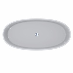 Casa Padrino baignoire de luxe autoportante blanc brillant 169,4 cm - Meubles de salle de bain