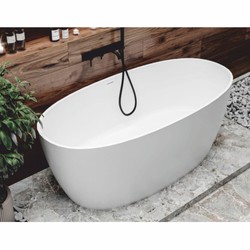 Casa Padrino baignoire de luxe autoportante blanc brillant 169,4 cm - Meubles de salle de bain