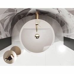 Casa Padrino lavabo de pedestal de lujo blanco Ø 46 x A. 88 cm - Accesorios de baño