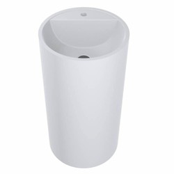 Casa Padrino lavabo de pedestal de lujo blanco Ø 46 x A. 88 cm - Accesorios de baño