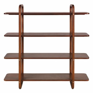 Casa Padrino Luxus Mahagoni Regalschrank Braun 140 cm - Luxus Möbel