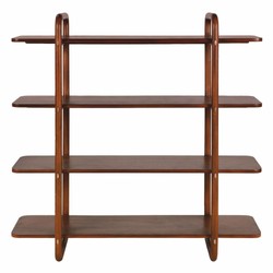 Casa Padrino armario de estantería de lujo de caoba marrón 140 cm - Muebles de lujo