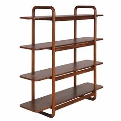Casa Padrino armario de estantería de lujo de caoba marrón 140 cm - Muebles de lujo