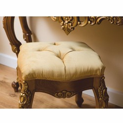 Prunkvolle Luxus Barock Konsole mit Spiegel und Hocker