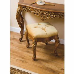 Prunkvolle Luxus Barock Konsole mit Spiegel und Hocker