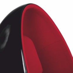 Casa Padrino sillón giratorio de lujo negro / rojo A. 133 cm - Muebles de lujo