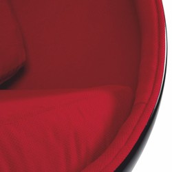 Casa Padrino sillón giratorio de lujo negro / rojo A. 133 cm - Muebles de lujo