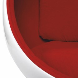 Luxus Sessel Drehsessel Weiß Rot