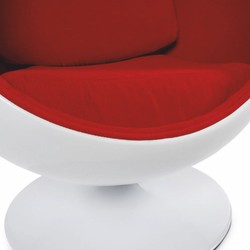 Luxus Sessel Drehsessel Weiß Rot