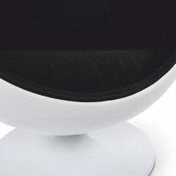 Casa Padrino fauteuil pivotant de luxe blanc / noir H. 133 cm - Meubles de luxe