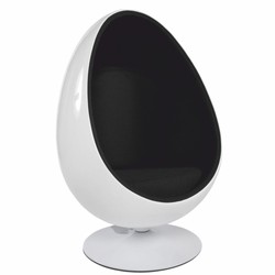 Casa Padrino fauteuil pivotant de luxe blanc / noir H. 133 cm - Meubles de luxe