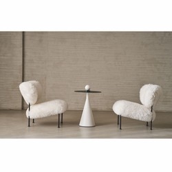 Casa Padrino fauteuil de luxe blanc / noir H. 77 cm - Meubles d'hôtel et de salon