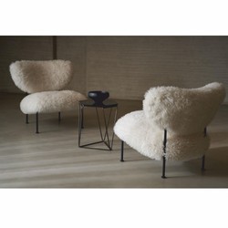 Casa Padrino fauteuil de luxe blanc / noir H. 77 cm - Meubles d'hôtel et de salon