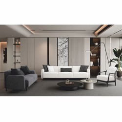 Casa Padrino Luxus 4er Sofa Weiß / Schwarz 280 cm - Wohzimmer & Hotel Möbel