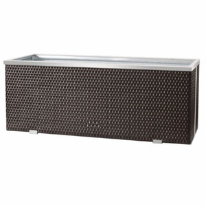 Casa Padrino vaso da fiori di lusso marrone / argento 98 cm - Accessori per giardino e terrazza
