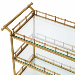Casa Padrino chariot de service de luxe laiton vintage 122,5 cm - Accessoires de gastronomie