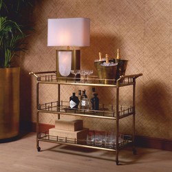 Casa Padrino chariot de service de luxe laiton vintage 122,5 cm - Accessoires de gastronomie