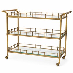 Casa Padrino chariot de service de luxe laiton vintage 122,5 cm - Accessoires de gastronomie