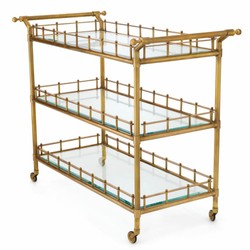 Casa Padrino chariot de service de luxe laiton vintage 122,5 cm - Accessoires de gastronomie