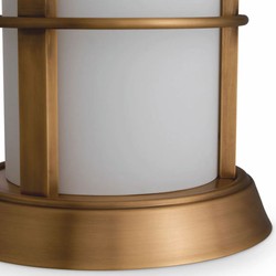 Casa Padrino lampe de table d'extérieur LED de luxe laiton antique / blanc Ø 29 x H. 60 cm