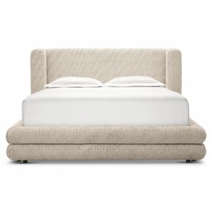 Casa Padrino Luxus Doppelbett Beige / Schwarz - Hotel & Schlafzimmer Möbel