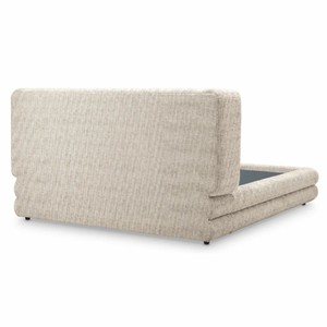 Casa Padrino Luxus Doppelbett Beige / Schwarz - Hotel & Schlafzimmer Möbel