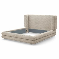 Casa Padrino lit double de luxe beige / negro - Meubles d'hôtel et de chambre à coucher
