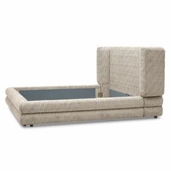 Casa Padrino lit double de luxe beige / negro - Meubles d'hôtel et de chambre à coucher