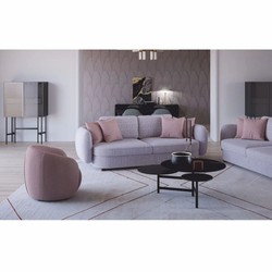 Casa Padrino luxury armchair pink / gray / brown - Living room & hotel furniture