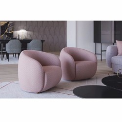 Casa Padrino luxury armchair pink / gray / brown - Living room & hotel furniture