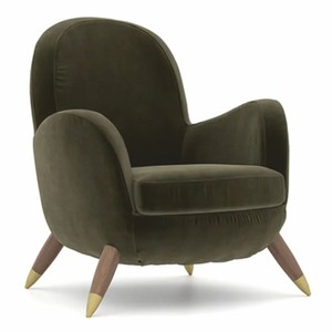 Casa Padrino fauteuil de luxe vert / marron / laiton - Meubles de salon et d'hôtel