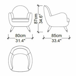 Casa Padrino luxury armchair green / brown / brass - Living room & hotel furniture