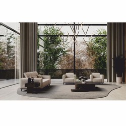 Casa Padrino fauteuil de luxe gris clair / noir / laiton - Meubles de salon et d'hôtel