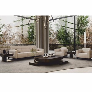 Casa Padrino Luxus Wohzimmer & Hotel Sofa Hellgrau / Schwarz / Messing 260 cm - Luxus Möbel
