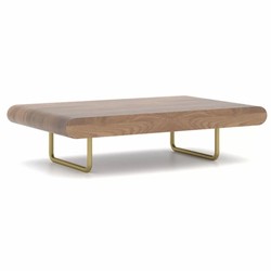 Casa Padrino tavolo da salotto di lusso marrone / ottone 140-210 cm - Tavolo da soggiorno estensibile