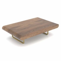 Casa Padrino tavolo da salotto di lusso marrone / ottone 140-210 cm - Tavolo da soggiorno estensibile