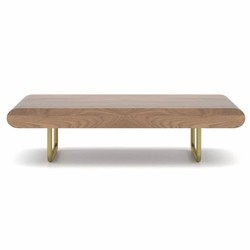 Casa Padrino tavolo da salotto di lusso marrone / ottone 140-210 cm - Tavolo da soggiorno estensibile