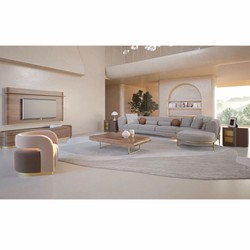 Casa Padrino tavolo da salotto di lusso marrone / ottone 140-210 cm - Tavolo da soggiorno estensibile