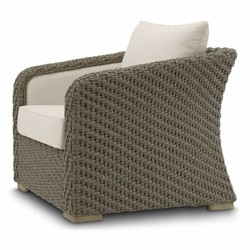 Casa Padrino sillón de jardín de lujo de ratán artificial gris / arena - Muebles de jardín