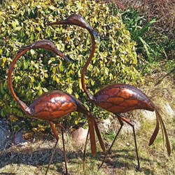 Casa Padrino Garden Decoration Metal Sculpture Heron Bronze H. 110 cm - Garden Figure