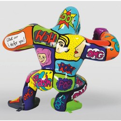 Casa Padrino escultura decorativa XXL mono gorila colorido A. 180 cm - Figura de jardín gigante