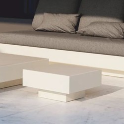 Casa Padrino mesa auxiliar de jardín de lujo blanco mate 50 cm - Muebles de hotel y jardín
