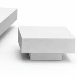 Casa Padrino mesa auxiliar de jardín de lujo blanco mate 50 cm - Muebles de hotel y jardín