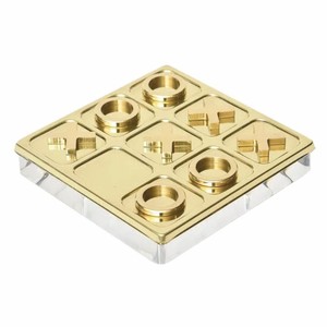 Casa Padrino Decorative Tic Tac Toe Game Gold 61 cm - Luxury Accessories