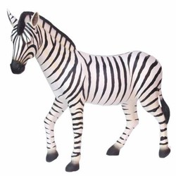 Casa Padrino escultura decorativa XXL cebra blanco / negro 180 cm - Figura de jardín de tamaño natural
