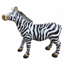 Casa Padrino scultura decorativa zebra bianco / nero 70 cm - Figura da giardino