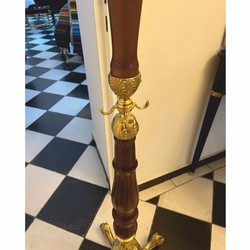 Casa Padrino Luxury Baroque Coat Rack Gold / Dark Brown H. 180 cm - Made in Italy