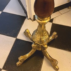 Casa Padrino Luxury Baroque Coat Rack Gold / Dark Brown H. 180 cm - Made in Italy